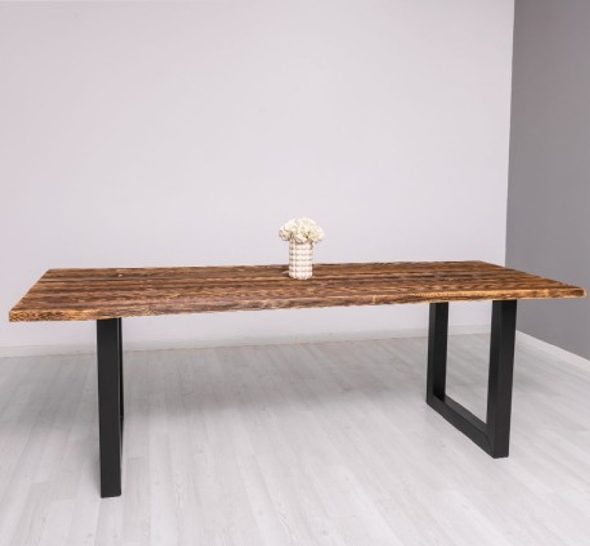Casa Padrino Tablero de mesa estilo rústico, 210 x 100 x 4 cm Casa Padrino Tablero de mesa estilo rústico, 210 x 100 x 4 cm