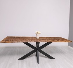 Casa Padrino Tablero de mesa estilo rústico, 210 x 100 x 4 cm Casa Padrino Tablero de mesa estilo rústico, 210 x 100 x 4 cm