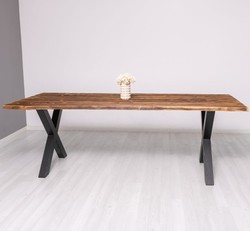 Casa Padrino Tablero de mesa estilo rústico, 240 x 100 x 4 cm