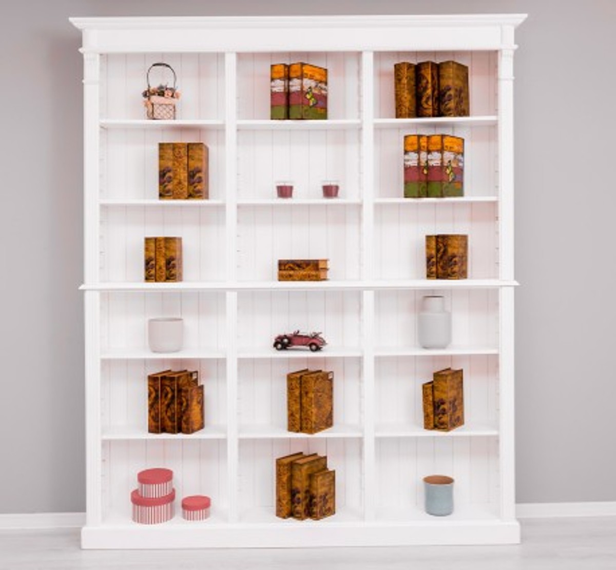 Casa Padrino Bücherregal im Landhausstil, 180 x 39 x 197 cm Casa Padrino Bücherregal im Landhausstil, 180 x 39 x 197 cm