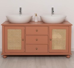 Casa Padrino Mueble de lavabo estilo rústico, 150 x 51 x 75 cm Casa Padrino Mueble de lavabo estilo rústico, 150 x 51 x 75 cm