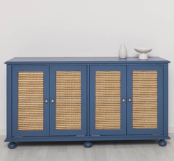 Casa Padrino Armario estilo rústico con 4 puertas, 168 x 47 x 90 cm Casa Padrino Armario estilo rústico con 4 puertas, 168 x 47 x 90 cm