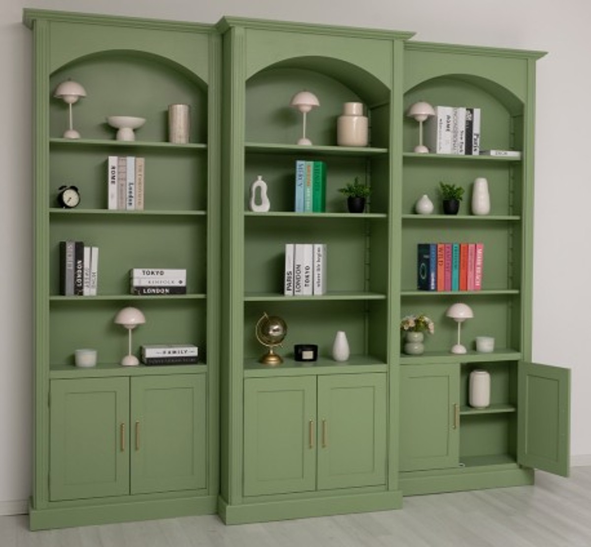 Casa Padrino Bücherregal im Landhausstil, 102 x 30 x 250 cm