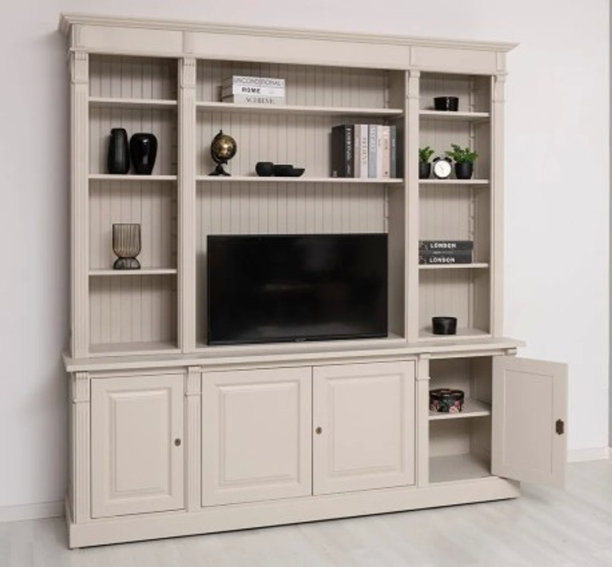 Casa Padrino Mueble de TV estilo rústico, 223 x 51 x 228 cm Casa Padrino Mueble de TV estilo rústico, 223 x 51 x 228 cm