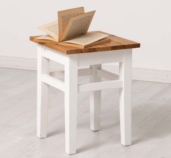 Casa Padrino Sedia stile country con piano in rovere, 35 x 35 x 45 cm Casa Padrino Sedia stile country con piano in rovere, 35 x 35 x 45 cm