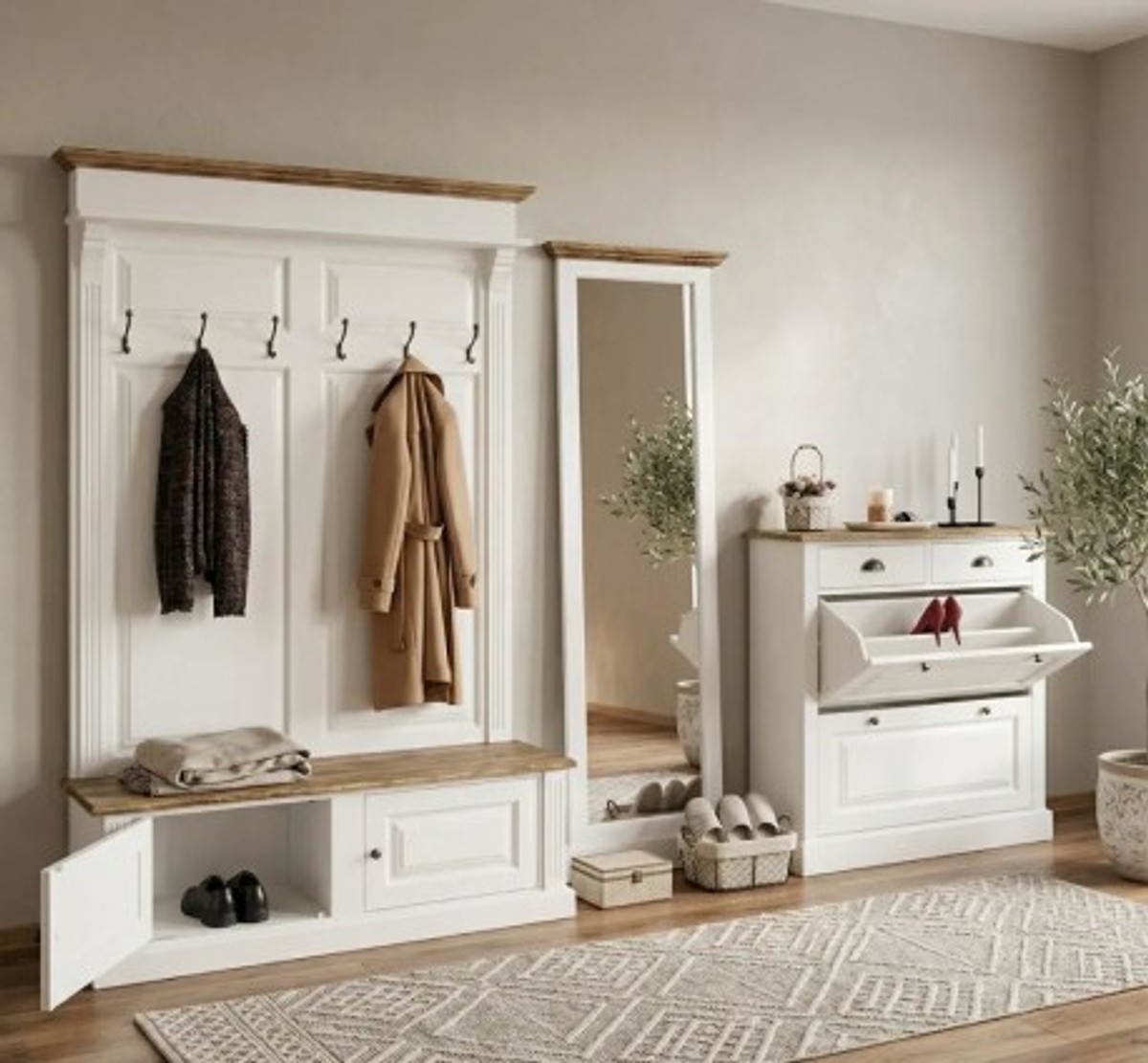 Casa Padrino Furniture Set Country Style, 140 x 41 x 210 cm Casa Padrino Furniture Set Country Style, 140 x 41 x 210 cm