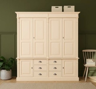 Casa Padrino Armoire à vêtements style campagne avec 6 portes et 6 tiroirs, 198 x 59 x 200 cm Casa Padrino Armoire à vêtements style campagne avec 6 portes et 6 tiroirs, 198 x 59 x 200 cm