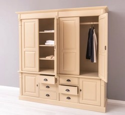 Casa Padrino Armoire à vêtements style campagne avec 6 portes et 6 tiroirs, 198 x 59 x 200 cm