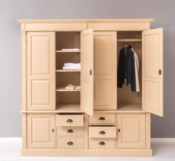Casa Padrino Armoire à vêtements style campagne avec 6 portes et 6 tiroirs, 198 x 59 x 200 cm
