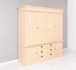 Casa Padrino Armoire à vêtements style campagne avec 6 portes et 6 tiroirs, 198 x 59 x 200 cm
