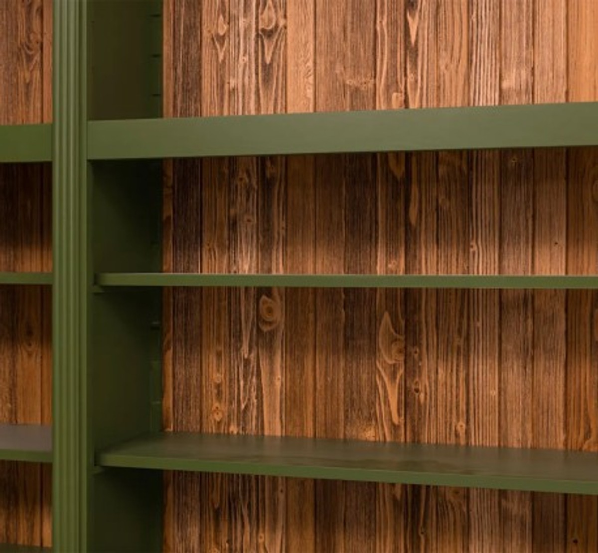 Casa Padrino Librería estilo rústico verde pino, 550 x 45 x 240 cm Casa Padrino Librería estilo rústico verde pino, 550 x 45 x 240 cm