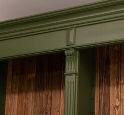 Casa Padrino Librería estilo rústico verde pino, 550 x 45 x 240 cm Casa Padrino Librería estilo rústico verde pino, 550 x 45 x 240 cm
