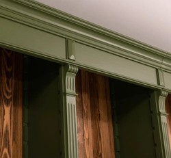 Casa Padrino Librería estilo rústico verde pino, 550 x 45 x 240 cm Casa Padrino Librería estilo rústico verde pino, 550 x 45 x 240 cm