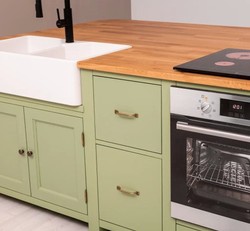 Casa Padrino Kitchen Cabinet Country Style with oak top, 208 x 140 x 90 cm Casa Padrino Kitchen Cabinet Country Style with oak top, 208 x 140 x 90 cm