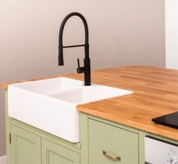 Casa Padrino Kitchen Cabinet Country Style with oak top, 208 x 140 x 90 cm Casa Padrino Kitchen Cabinet Country Style with oak top, 208 x 140 x 90 cm