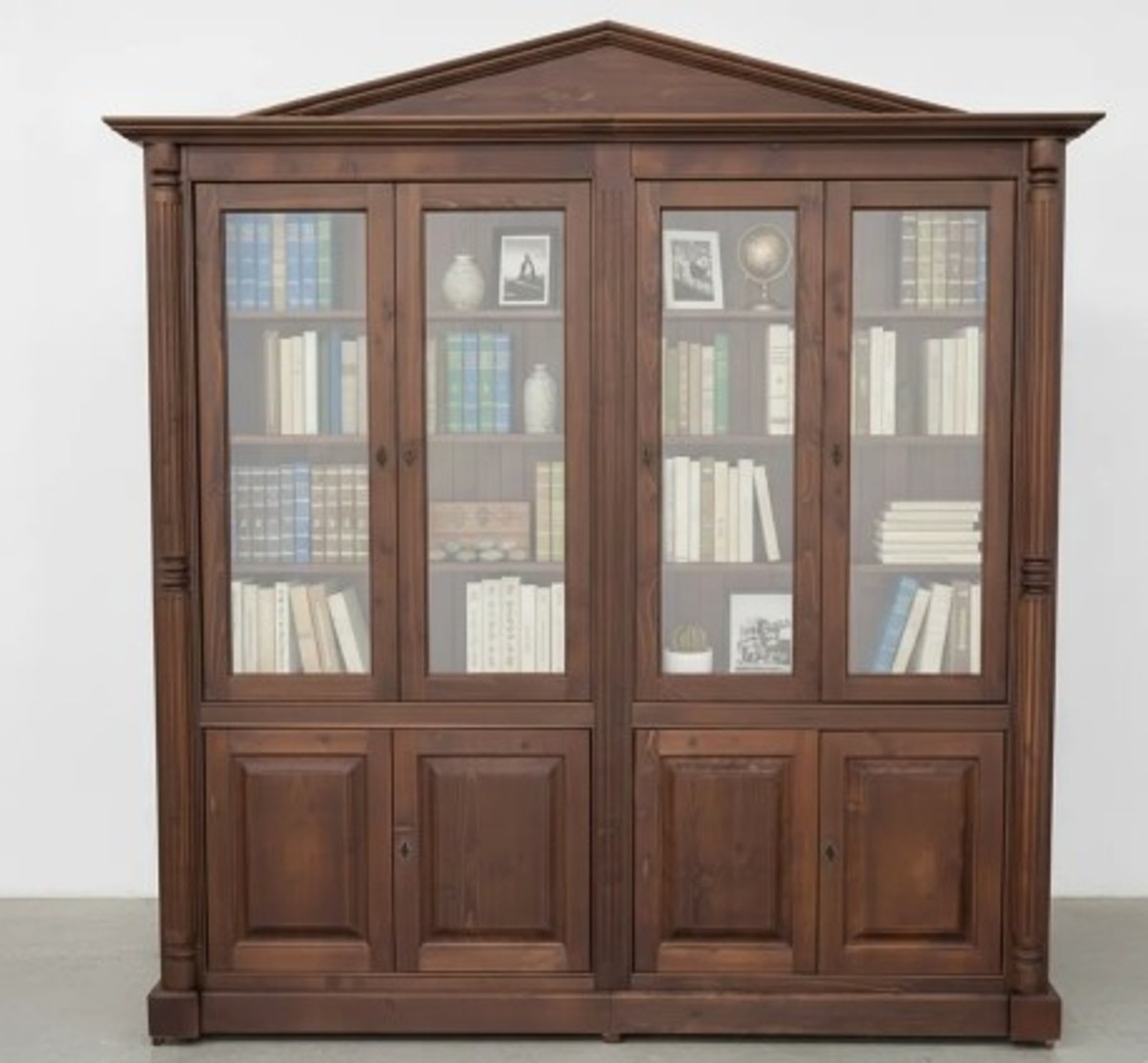 Casa Padrino Vitrina estilo rústico con 4 puertas de cristal, 230 x 38 x 215 cm Casa Padrino Vitrina estilo rústico con 4 puertas de cristal, 230 x 38 x 215 cm