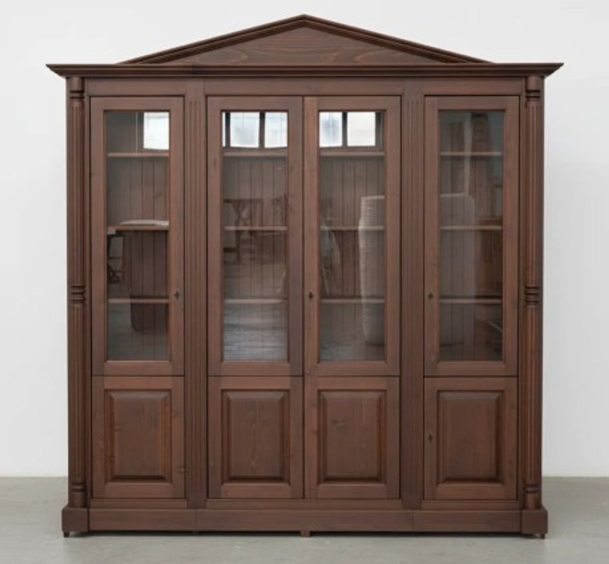 Casa Padrino Vitrina estilo rústico con 4 puertas de cristal, 230 x 38 x 215 cm Casa Padrino Vitrina estilo rústico con 4 puertas de cristal, 230 x 38 x 215 cm