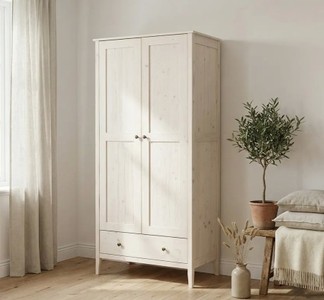Casa Padrino Armoire à vêtements style campagne avec 2 portes, 95 x 55 x 200 cm Casa Padrino Armoire à vêtements style campagne avec 2 portes, 95 x 55 x 200 cm