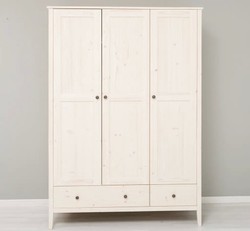 Casa Padrino Wardrobe Country Style with 3 doors, 141 x 55 x 200 cm Casa Padrino Wardrobe Country Style with 3 doors, 141 x 55 x 200 cm