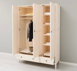Casa Padrino Wardrobe Country Style with 3 doors, 141 x 55 x 200 cm Casa Padrino Wardrobe Country Style with 3 doors, 141 x 55 x 200 cm