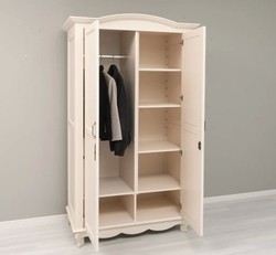 Casa Padrino Armoire à vêtements style campagne avec 2 portes, 120 x 60 x 205 cm