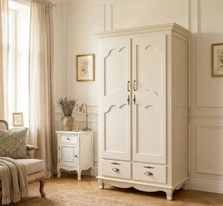 Casa Padrino Armoire à vêtements style campagne avec 2 portes et 2 tiroirs, 106 x 66 x 205 cm Casa Padrino Armoire à vêtements style campagne avec 2 portes et 2 tiroirs, 106 x 66 x 205 cm