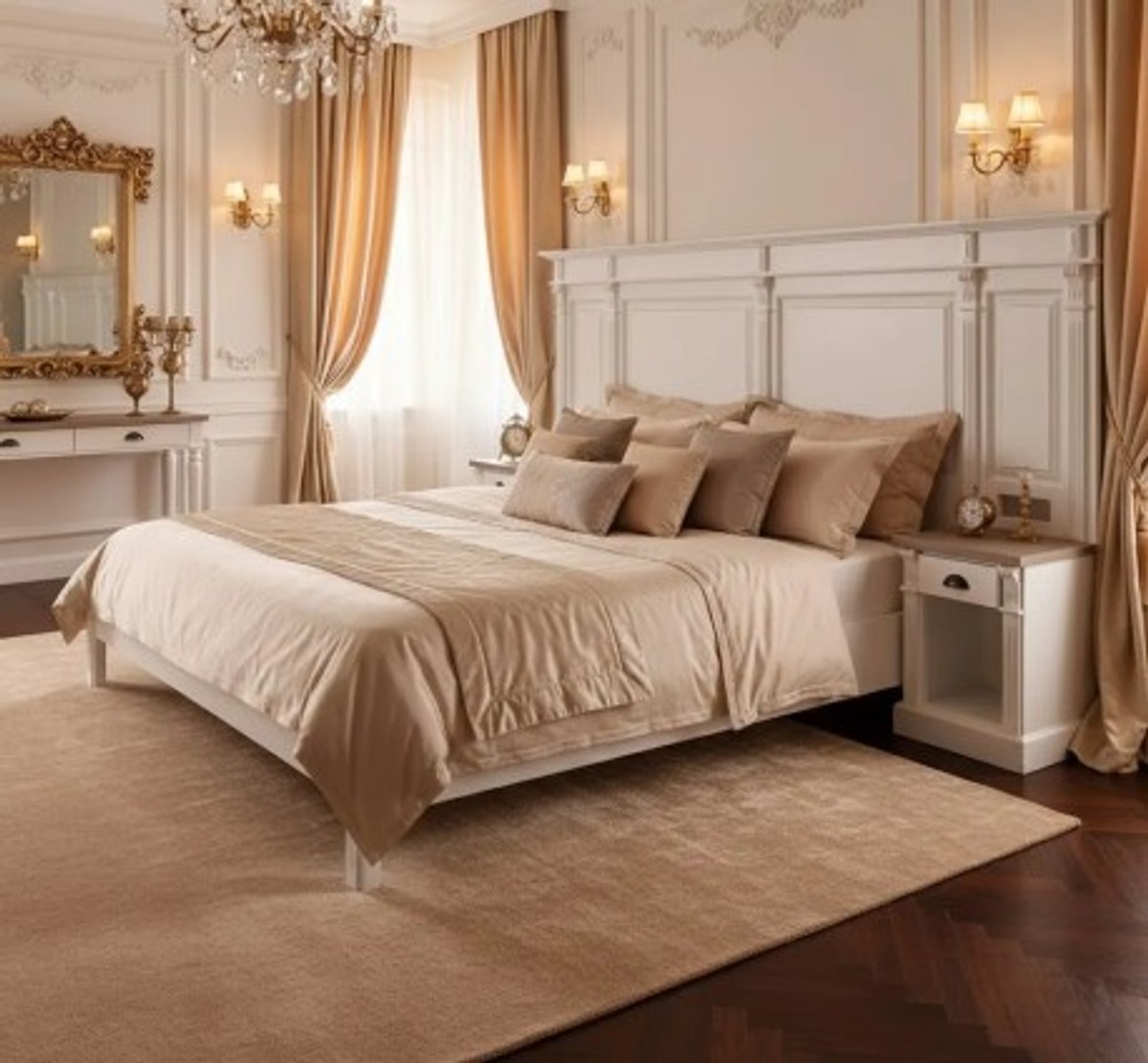 Casa Padrino Bedside Table Country Style, 280 x 13 x 40 cm Casa Padrino Bedside Table Country Style, 280 x 13 x 40 cm