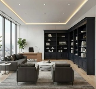 Casa Padrino Bücherwand im Landhausstil, 330 x 40 x 230 cm