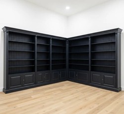 Casa Padrino Bücherwand im Landhausstil, 330 x 40 x 230 cm Casa Padrino Bücherwand im Landhausstil, 330 x 40 x 230 cm
