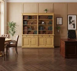 Casa Padrino Bücherregal im Landhausstil, 223 x 51 x 240 cm