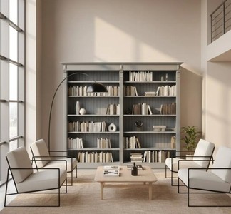 Casa Padrino Bücherregal im Landhausstil, 230 x 39 x 197 cm