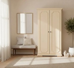 Casa Padrino Schrank im Landhausstil mit 2 Türen, 100 x 50 x 180 cm Casa Padrino Schrank im Landhausstil mit 2 Türen, 100 x 50 x 180 cm
