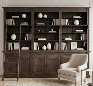 Casa Padrino Bücherregal im Landhausstil, 300 x 42 x 240 cm