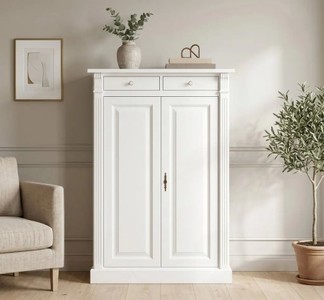 Casa Padrino Schrank im Landhausstil mit 2 Türen, 100 x 42 x 150 cm