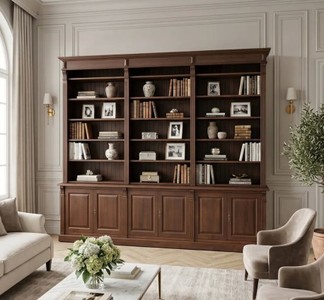 Casa Padrino Bücherregal im Landhausstil, 357 x 48 x 237 cm