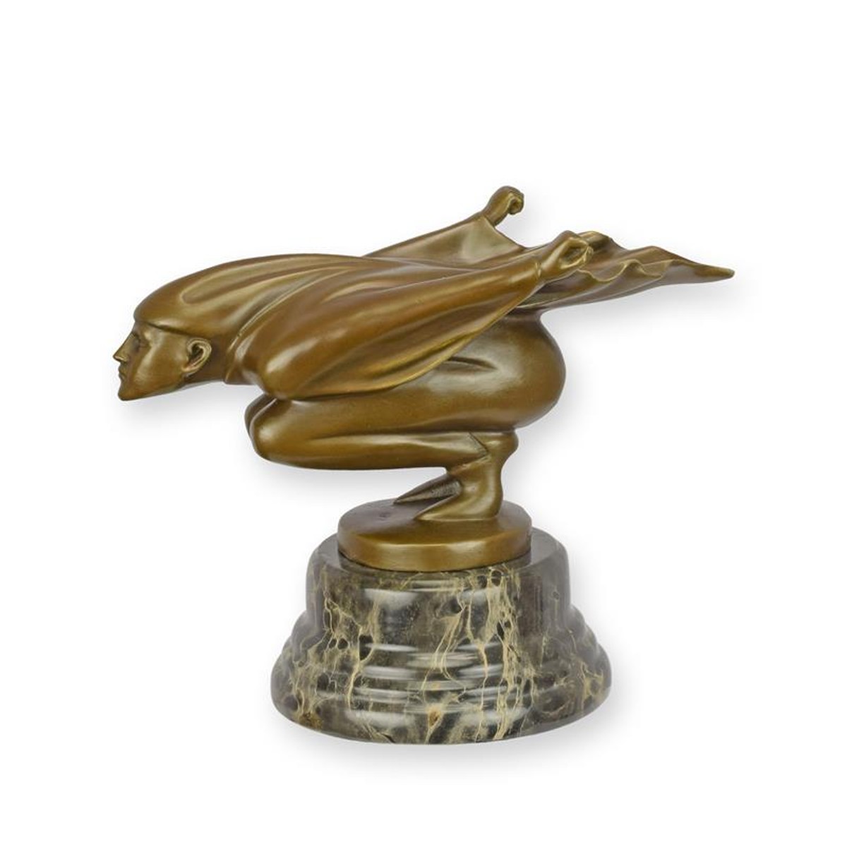 Casa Padrino Escultura de Bronce de Lujo Art Déco Mascota de Coche Bufón en el Viento Bronce / Negro 11,5 x 21,2 x H. 16,6 cm - Mascota de Coche en Bronce - Objeto Decorativo Art Déco - Decoración Automovilística Casa Padrino Escultura de Bronce de Lujo Art Déco Mascota de Coche Bufón en el Viento Bronce / Negro 11,5 x 21,2 x H. 16,6 cm - Mascota de Coche en Bronce - Objeto Decorativo Art Déco - Decoración Automovilística