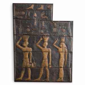 Luxus Wandrelief mit ägyptischen Motiven Bronze