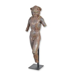 Casa Padrino Sculpture en Bronze de Luxe Torse de David au Chapeau de Berger Bronze / Ocre / Vert 49 x 40 x H. 134 cm - Figurine en Bronze sur Support Métallique - Grande Figurine Décorative Casa Padrino Sculpture en Bronze de Luxe Torse de David au Chapeau de Berger Bronze / Ocre / Vert 49 x 40 x H. 134 cm - Figurine en Bronze sur Support Métallique - Grande Figurine Décorative