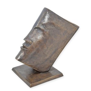 Casa Padrino Luxus Bronze Skulptur Gesicht im Buch Bronze / Gold / Braun 40 x 74 x H. 72 cm - Moderne Bronzefigur - Große Deko Figur Casa Padrino Luxus Bronze Skulptur Gesicht im Buch Bronze / Gold / Braun 40 x 74 x H. 72 cm - Moderne Bronzefigur - Große Deko Figur