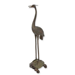 Casa Padrino Luxus Bronze Brunnen Reiher auf Schildkröte Bronze / Grün 60 x 45 x H. 175 cm - Gartenbrunnen - Wasserspiel - Gartendeko Casa Padrino Luxus Bronze Brunnen Reiher auf Schildkröte Bronze / Grün 60 x 45 x H. 175 cm - Gartenbrunnen - Wasserspiel - Gartendeko