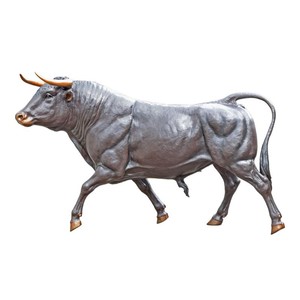 Casa Padrino Luxus Bronze Skulptur Schreitender Stier Bronze / Gold / Braun 264 x H. 160 cm - Lebensgroße Bronzefigur - Riesige Gartenfigur - Garten Deko Casa Padrino Luxus Bronze Skulptur Schreitender Stier Bronze / Gold / Braun 264 x H. 160 cm - Lebensgroße Bronzefigur - Riesige Gartenfigur - Garten Deko