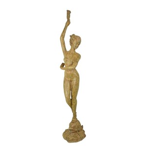 Casa Padrino Luxus Bronze Brunnen Meernymphe mit Muschel Bronze / Ocker / Grün H. 198 cm - Großer Gartenbrunnen - Wasserspiel - Garten Deko Casa Padrino Luxus Bronze Brunnen Meernymphe mit Muschel Bronze / Ocker / Grün H. 198 cm - Großer Gartenbrunnen - Wasserspiel - Garten Deko