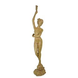 Casa Padrino Fontaine en Bronze de Luxe Nymphe Marine au Coquillage Bronze / Ocre / Vert H. 198 cm - Grande Fontaine de Jardin - Jeu d'Eau - Décoration de Jardin Casa Padrino Fontaine en Bronze de Luxe Nymphe Marine au Coquillage Bronze / Ocre / Vert H. 198 cm - Grande Fontaine de Jardin - Jeu d'Eau - Décoration de Jardin