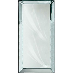 Hoher Wandspiegel mit facettiertem Spiegelrahmen Silber 157 cm