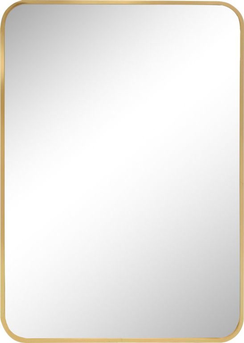 Casa Padrino Luxury Wall Mirror Gold 50 x 3 x H. 70 cm - Rectangular Mirror with Slim Frame Casa Padrino Luxury Wall Mirror Gold 50 x 3 x H. 70 cm - Rectangular Mirror with Slim Frame