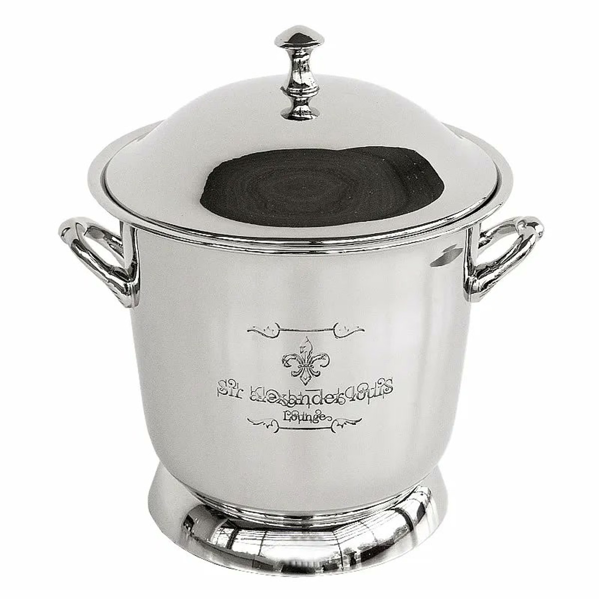 Casa Padrino Luxury Ice Bucket Silver 23 x 23 x H. 23 cm - Ice Container with Lid and Engraving Casa Padrino Luxury Ice Bucket Silver 23 x 23 x H. 23 cm - Ice Container with Lid and Engraving
