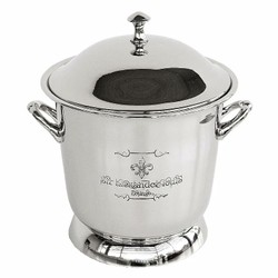 Casa Padrino Luxury Ice Bucket Silver 23 x 23 x H. 23 cm - Ice Container with Lid and Engraving Casa Padrino Luxury Ice Bucket Silver 23 x 23 x H. 23 cm - Ice Container with Lid and Engraving