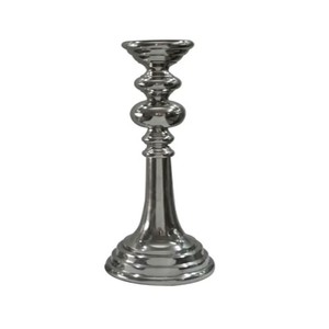 Grosser Kerzenstaender Silber mit Balusterschaft und Stufenfuss 82 cm