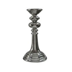 Casa Padrino Luxury Candle Holder Silver Ø 28 x H. 82 cm - Large Baroque Style Candlestick