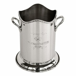 Casa Padrino Enfriador de Lujo Plata Ø 16 x H. 18 cm - Enfriador para Una Botella con Grabado Casa Padrino Enfriador de Lujo Plata Ø 16 x H. 18 cm - Enfriador para Una Botella con Grabado